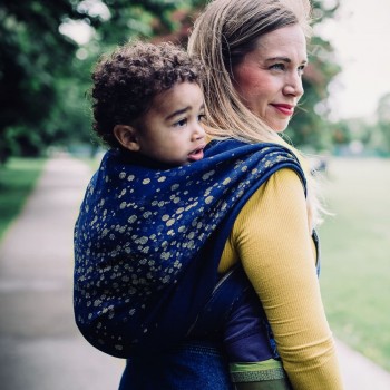 Sparkle Gold Leinen - DIDYMOS šátek na nošení dětí