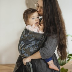 Blaue Blüte - DIDYMOS šátek na nošení dětí